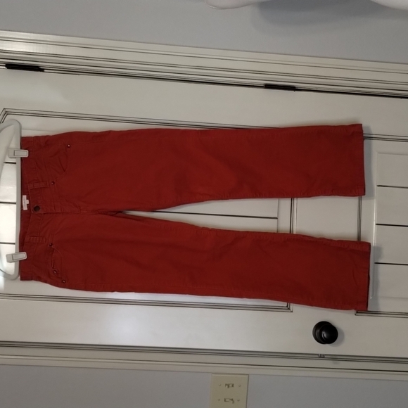 Idra corduroy bootcut pants orange size 28 low rise cotton stretch IDRA - Picture 1 of 8